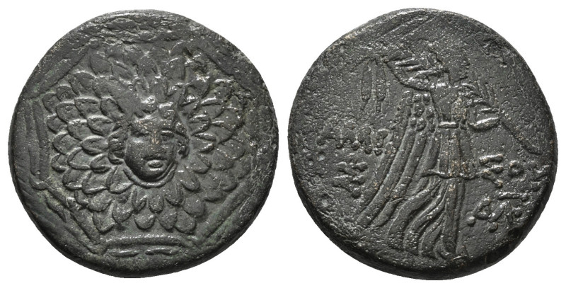 PONTOS. Amisos. Ae (Circa 85-65 BC). Time of Mithradates VI Eupator.
Obv: Aegis ...