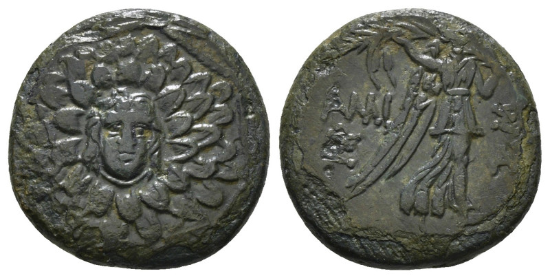 PONTOS. Amisos. Ae (Circa 85-65 BC). Time of Mithradates VI Eupator.
Obv: Aegis ...