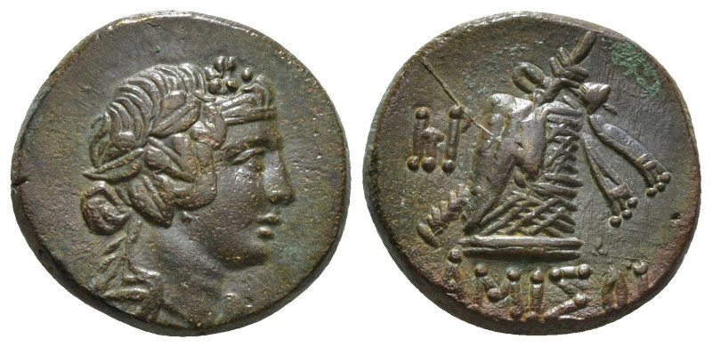 PONTOS. Amisos. Time of Mithradates VI Eupator (Circa 105-90 or 90-85 BC). Ae.
O...