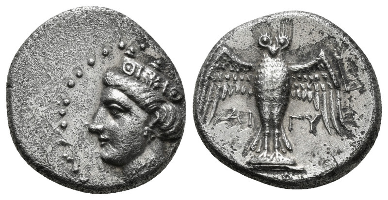 PONTOS. Amisos. Drachm (Circa 4th century BC).
Obv: Head of Hera left, wearing m...