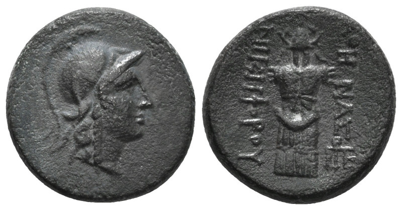 MYSIA. Pergamon. Ae (Mid-late 2nd century BC).
Obv: Helmeted head of Athena righ...