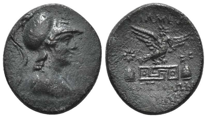 PHRYGIA. Apameia. Ae (Circa 88-40 BC).
Obv: Helmeted bust of Athena right, weari...