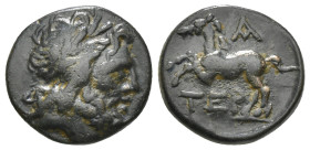 PISIDIA. Termessos. Ae (1st century BC). Dated CY 6 (67/6 BC).
Obv: Laureate head of Zeus right.
Rev: TEP.
Horse rearing left 6,08 g