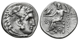 KINGS OF MACEDON. Philip III Arrhidaios (323-317 BC). Drachm.
Obv: Head of Herakles right, wearing lion skin.
Rev: ΦΙΛΙΠΠΟY.
Zeus seated left, holding...