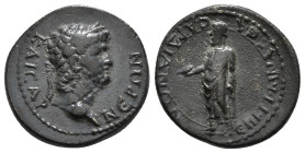 LYDIA. Sardeis. Nero (54-68). Ae. Tiberius Claudius Mnaseas, magistrate.
Obv: NEPΩN KAICAP.
Laureate head right.
Rev: EΠI TI MNACEA CAPΔIANΩN.
Zeus Ly...