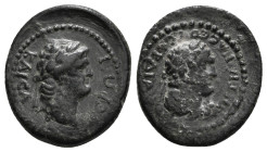 LYDIA. Sardeis. Nero (54-68). Ae. Ti. Claudius Mnaseas, magistrate.
Obv: NEPΩN KAICAP.
Laureate head of Nero right.
Rev: ЄΠΙ TI MNACЄA CAPΔΙΑΝΩΝ.
Laur...