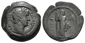 EGYPT, Alexandria. Hadrian. AD 117-138. Æ Obol. Dated RY 11 (AD 126/7). Laureate bust right, drapery on left shoulder / Demeter standing facing, veile...