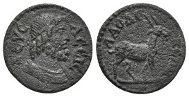 PHRYGIA. Laodicea ad Lycum. Pseudo-autonomous. Time of Septimius Severus to Caracalla (198-217). Ae.
Obv : ZEVC ACEIC.
Diademed and draped bust of Zeu...