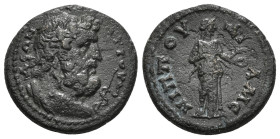 Caria, Attuda AEUncertain Reign, Magistrate: Menippos, son of Apollonios, Issue: Reign of Domitian or Trajan
Obv: ΑΤΤΟΥΔΕΩΝ; bust of Asclepius, right;...