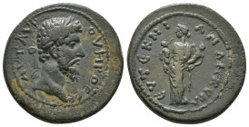 GALATIA. Ancyra. Lucius Verus, 161-169. Obv : ΑYΤ ΑΥΡ OYΗΡΟϹ ϹЄ Laureate head of Lucius Verus to right. Rev. ЄYΤЄΚΝΙΑΝ ΑΝΚYΡΑ Euteknia-Fecunditas stan...