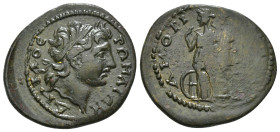 PHRYGIA, Amorium. Pseudo-autonomous issue. Time of Marcus Aurelius, AD 161-180. AE. Obv: Diademed head of Demos right. Rev : Nemesis standing facing, ...