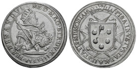 ITALY, Toscana (Granducato). Ferdinando I de Medici. 1587-1609. AR Tallero. Pisa mint. Dated 1595. Radiate half-length bust right, holding scepter and...