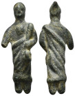 Antiquities Bronze male statue with toga.
45,70 g - H 67,56 mm