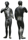 Antiquities Bronze nude male statuette.
35,41 g - H 67,70 mm
