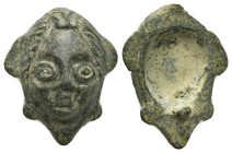 Roman bronze face aplique
12,00 g - 27,33 mm