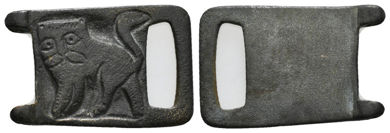 Roman bronze belt buckle 
8,91 g - W 38,12 mm