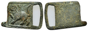 Roman bronze belt buckle 
8,50 g - W 37,71 mm
