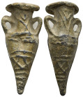 Byzantine Amphora-Shaped Pilgrim's Ampulla. (13,27 g - 41,02 
29,53 g - 47,35 mm