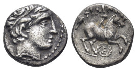 Kings of Macedon. Amphipolis. Philip II 359-336 BC. Struck circa 323/2-316/5 BC 1/5 Tetradrachm AR (13mm., 2,40 g). Diademed head of Apollo right / ΦI...