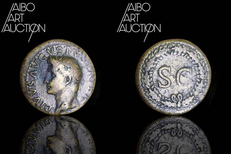 Roman coin Bronze - Empire - Tiberius Dupondius Rome 22-26

DIVVS AVGVSTVS PAT...