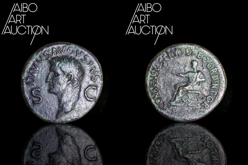 Roman coin Bronze - Empire - Augustus deified Dupondius Rome 37-41

DIVVS AVGV...