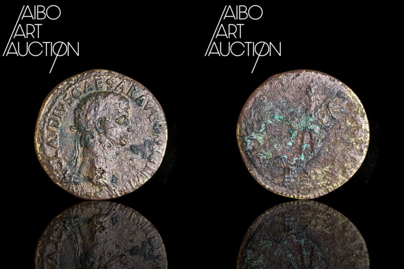 Roman coin Bronze - Empire - Claudius Sesterce Rome 42-43

TI CLAVDIVS CAESAR ...