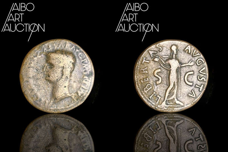 Roman Bronze Coin - Empire - Claude As Rome 41-50

TI CLAVDIVS CAESAR AVG P M ...