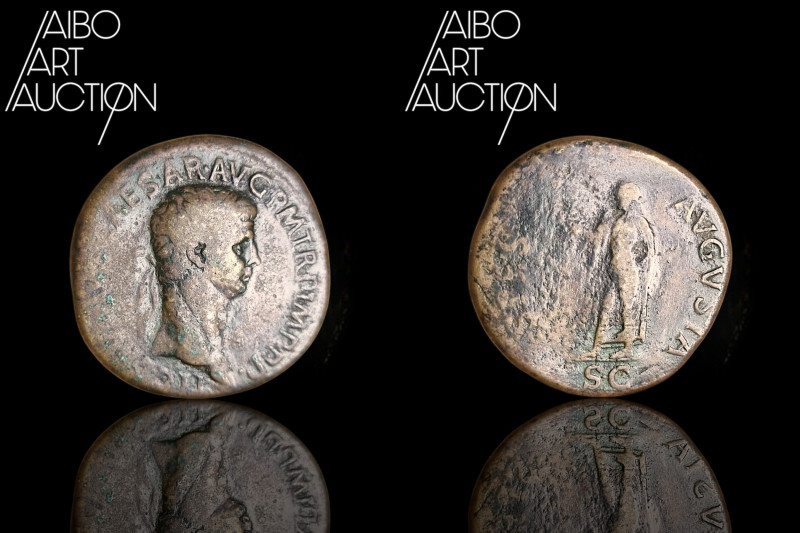 Roman coin Bronze - Empire - Claudius Sesterce Rome 50-54

TI CLAVDIVS CAESAR ...