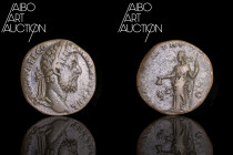 Roman coin Bronze - Empire - Commodus Sesterce Rome 192

L AEL AVREL COMM AVG P FEL Laureate head right. Rev: LIB AVG PM TR P XVII COS VII PP // S C...