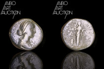 Roman coin Bronze - Empire - Lucille Sesterce Rome 161-162

LVCILLAE AVG ANTONINI AVG F Draped bust right. Rev: VESTA Vesta standing left, holding t...