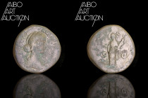 Roman coin Bronze - Empire - Lucille Sesterce Rome 164-169

LVCILLAE AVG ANTONINI AVG F Draped bust right. Rev: IVNONI LVCINAE // S C Juno, draped, ...
