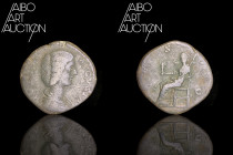 Roman coin Bronze - Empire - Julia Domna Sesterce Rome 193-196

IVLIA AVGVSTA Draped bust right. Rev: VESTA // S C Veiled and draped Vesta, seated l...