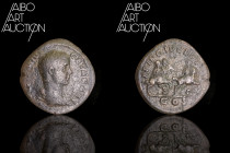 Roman Coin Bronze - Empire - Geta As Rome 203-208

P SEPTIMIVS GETA CAES Draped and armored bust to the right. Rev: PRINC IVVENT // S C / COS Septim...
