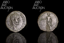 Roman Coin Bronze - Provincial, Moesia Inferior - Macrinus AE Bronze Nicopolis ad Istrum 217-218

Laureate head right. Rev: Apollo standing left, ho...
