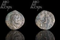 Roman coin Bronze - Empire - Maximin I Sesterce Rome 236-238

MAXIMINVS PIVS AVG GERM Laureate, draped and armored bust on the right. Rev: SALVS AVG...
