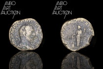 Roman coin Bronze - Empire - Philip I Sesterce Rome 246

IMP M IVL PHILIPPVS AVG Laureate, draped and armored bust on the right. Rev: ANNONA AVGG //...
