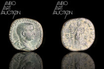 Roman coin Bronze - Empire - Hostilian Sesterce Rome 251

C VALENS HOSTIL MES QVINTVS N C Draped bust, bare head to the right. Rev: PRINCIPI IVVENTV...
