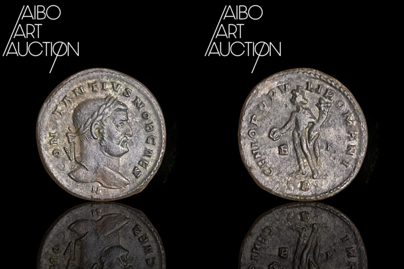 Roman coin Billon - Empire - Constance I Follis Trier 296

CONSTANTIVS NOB CAE...