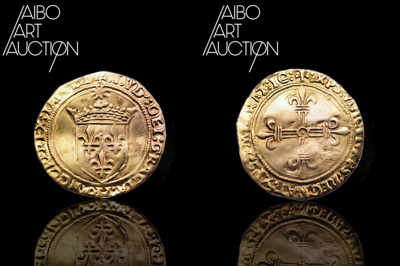 French royal coinage Gold - Louis XII Golden shield in the sun Genoa 1507-1512
...
