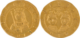 6. Tsaverna Sophia Alekseyevna (1682-1689)
ND Ducat Novodel (?) ou reproduction.
Fr : 58a.
Poids : 4,31 g
Superbe.