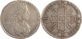 34. Pierre II (1727-1730)
Rouble 1728.
Dav : 1668.
TB-TTB.