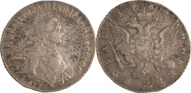 61. Catherine II (1762-1796)
Rouble 1762 Moscou.
Dav : 1683.
TTB/TB.