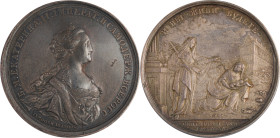 67. Catherine II (1762-1796)
Médaille en argent 1763 Hôpital des enfants abandonnés.
Par IVANOV et WAECHTER.
D : 50,7 mm - Poids : 60,6 g
Dia : 123.1....