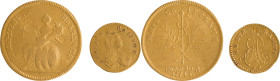 75. Catherine II (1762-1796)
Ensemble de 1 monnaie et 1 médaille :
- Demi rouble de 1777 en or.
D : 13,2 mm - Poids : 0,6 g
Fr : 136.
TB. (Gros défaut...