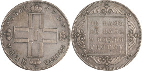 94. Paul Ier (1796-1801)
Rouble 1797.
Dav : 1688.
TTB-Superbe.