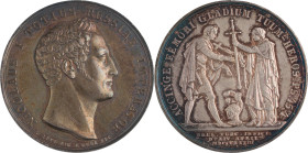 112. Nicolas Ier (1825-1855)
 Médaille en argent commémorant la guerre avec la
Turquie, 1828.
D : 38,5 mm
TTB-Superbe. (Une rayure sur le cou).