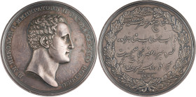 114. Nicolas Ier (1825-1855)
 Médaille en argent commémorant la visite du prince persan KHUSRO
MIRZA à la monnaie de Saint-Pétersbourg, 1829.
D : 64,8...