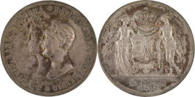 126. Nicolas Ier (1825-1855)
 Rouble 1841 en argent par Gebe pour le mariage du
Tsarevitch.
D : 35,7 mm - Poids : 20,7 g
D : 288 A.
Superbe.