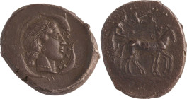 189. SICILE SYRACUSE, Règne de Gélon (474-450)
Tétradrachme.
Poids : 17,33 g
P : 576.
Exemplaire de la collection Trampitsh novembre 1986 n°94.
TTB à ...