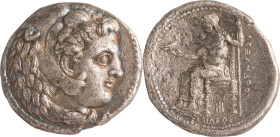 195. ROYAUME DE MACÉDOINE, Alexandre III Le
Grand (336-323)
Didrachme. Frappé à Babylone.
Poids : 7,88 g
S : 6727. Pozzi : 937v.
TTB. (Légère oxydatio...